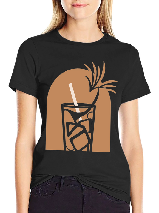 Tropical Drink Graphic T-Shirt