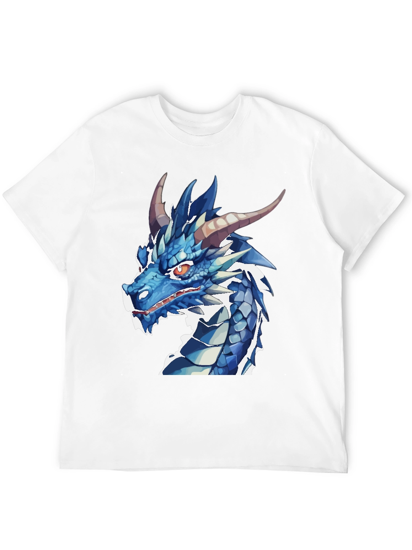 Blue Dragon Graphic T-Shirt - Fantasy Creature Tee