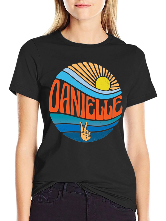 Danielle Peace Sign T-Shirt - Retro Beach Vibes