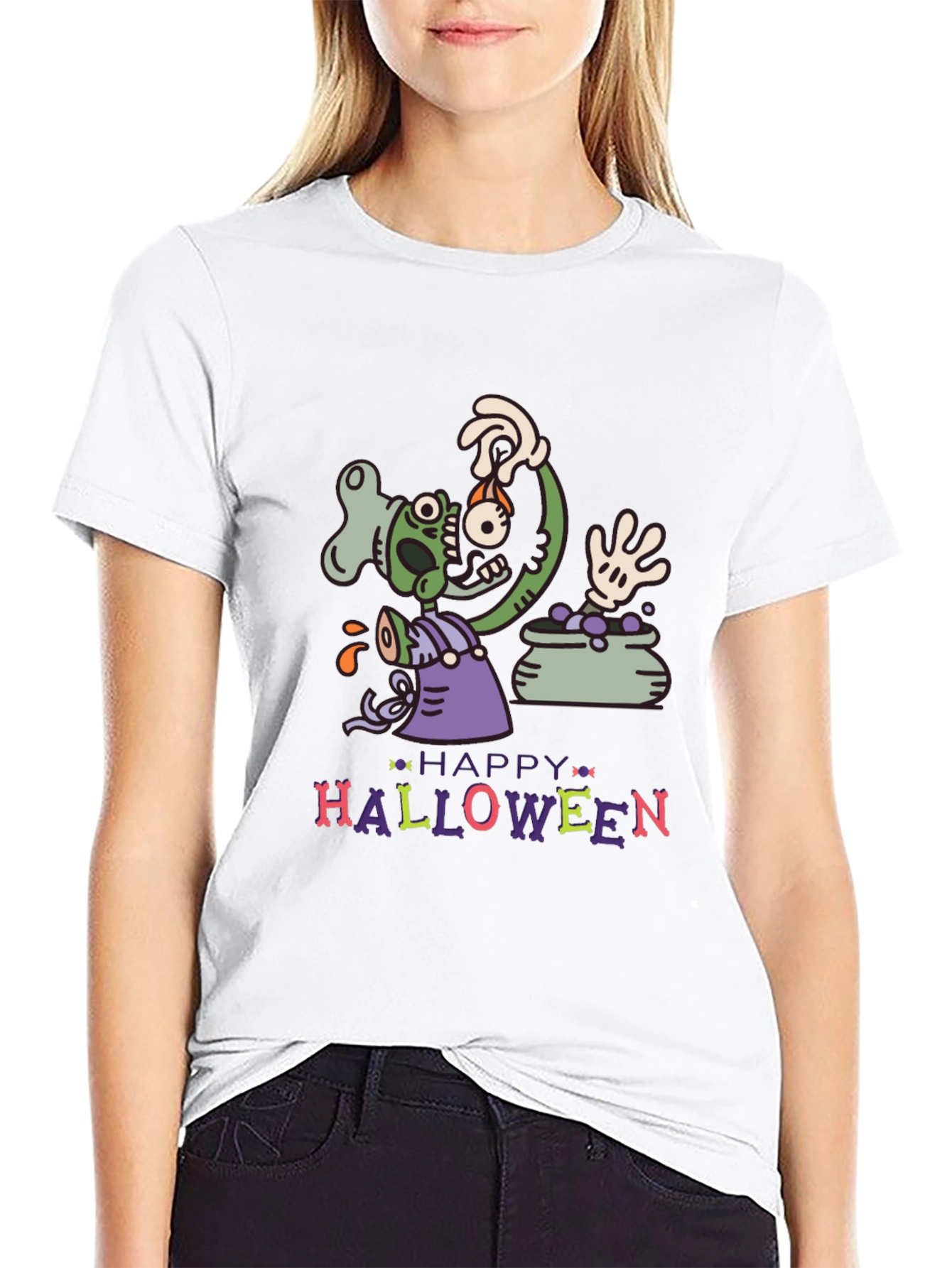 Happy Halloween Zombie Crew T-Shirt