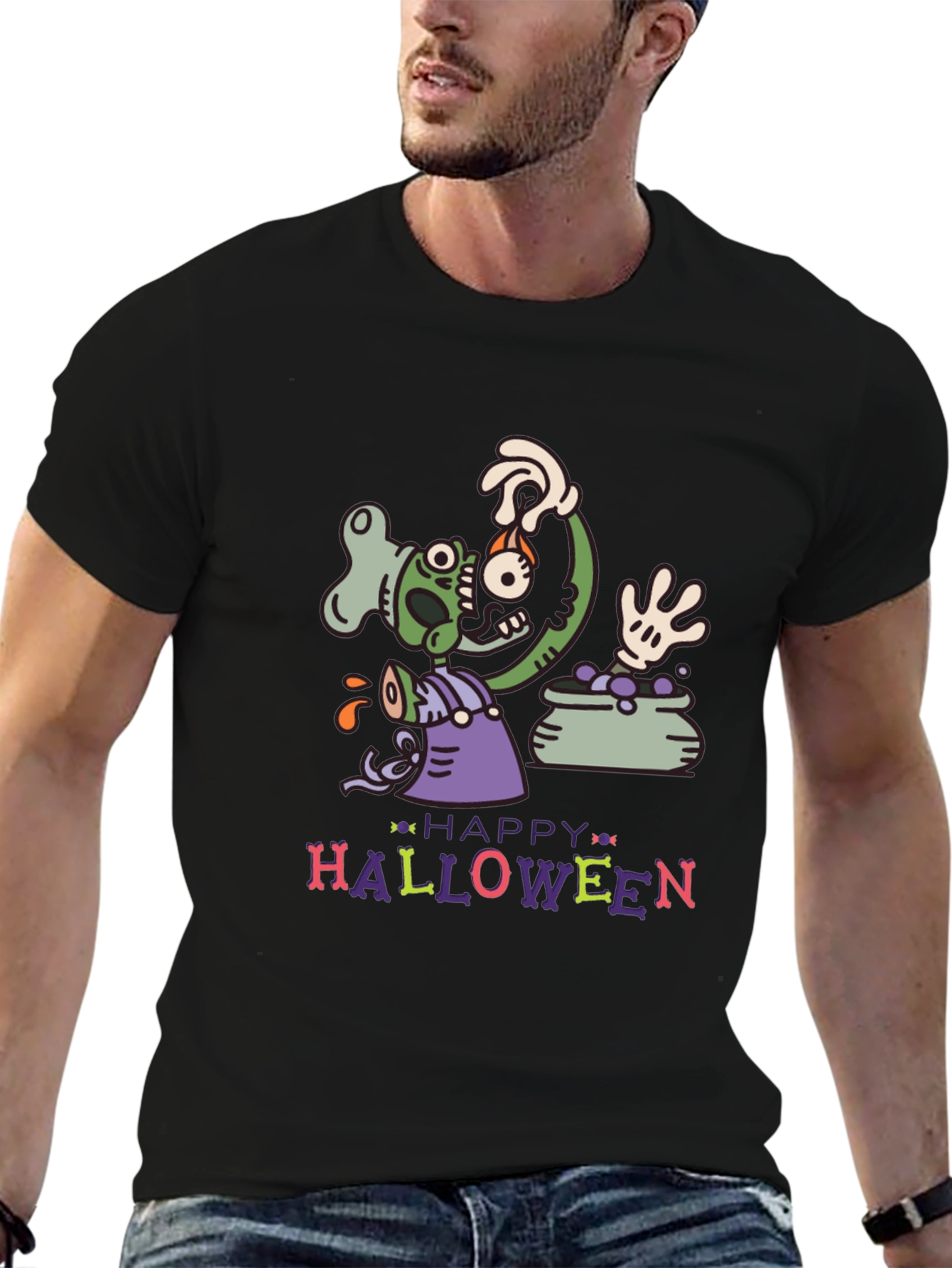 Happy Halloween Zombie Crew T-Shirt