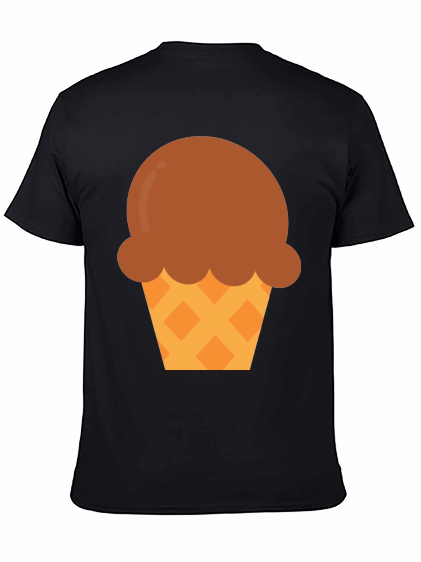 Ice Cream Graphic Tee - Black Cotton Comfort