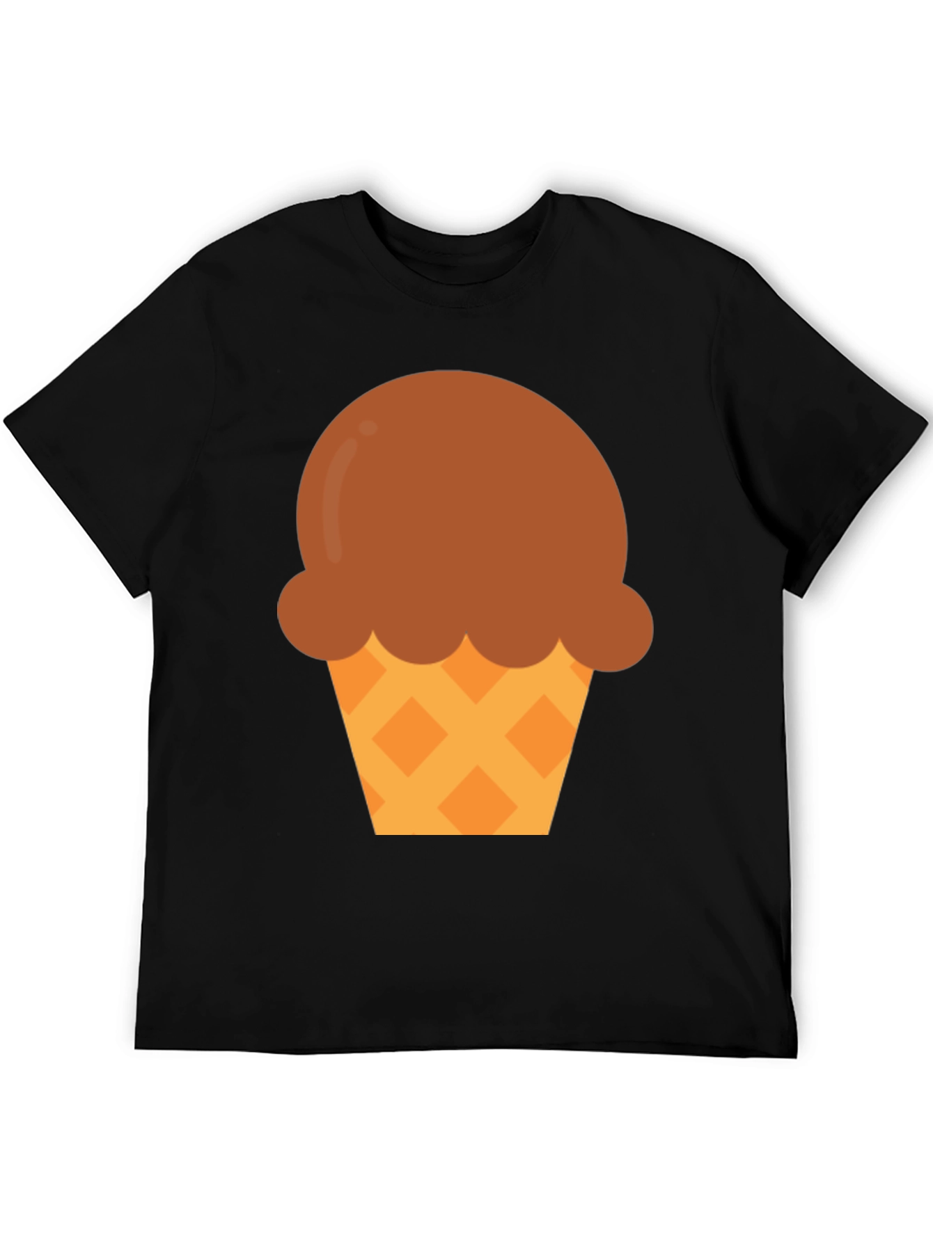 Ice Cream Graphic Tee - Black Cotton Comfort