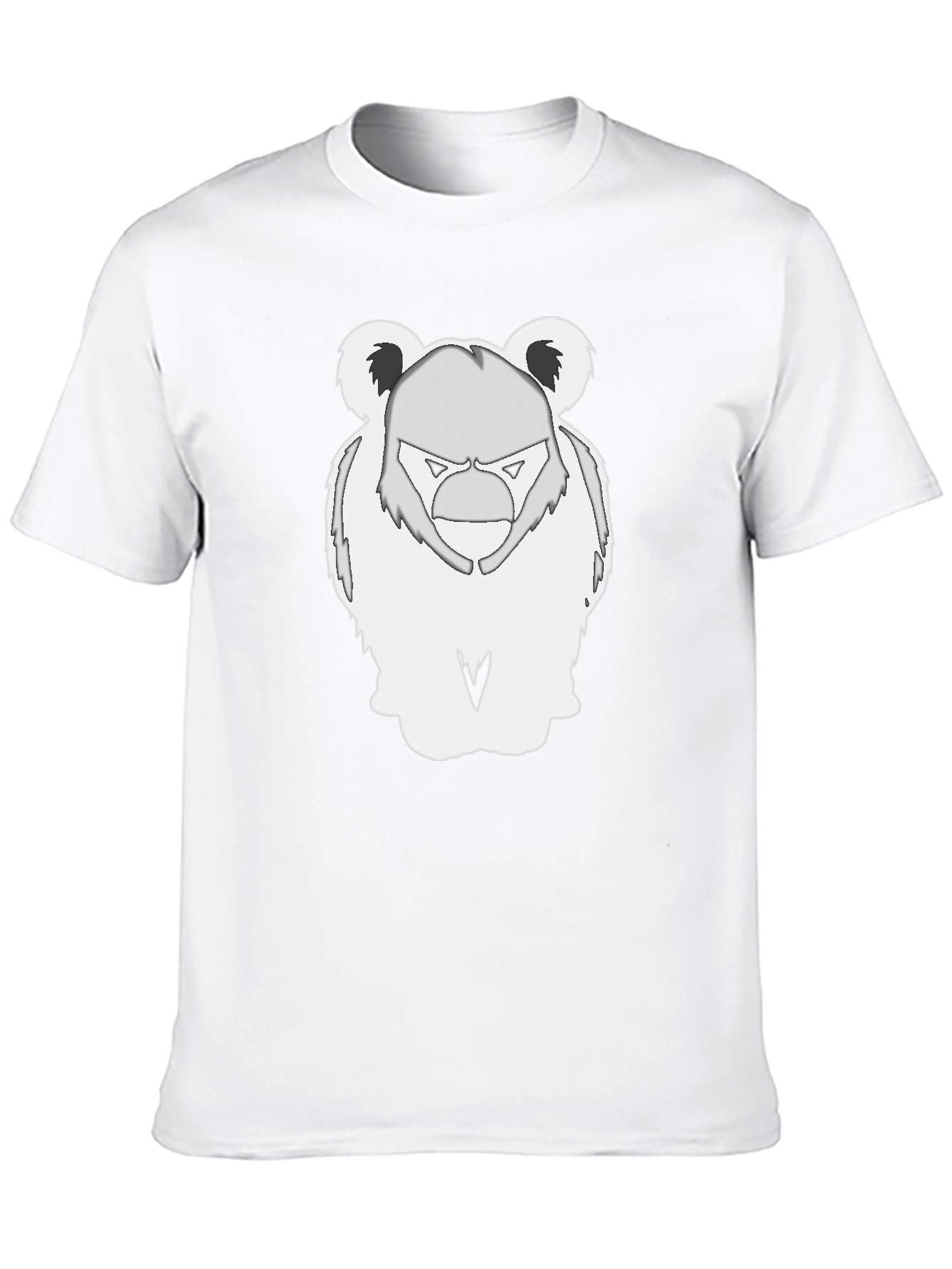 Bear Graphic Tee - Black Cotton Blend T-Shirt