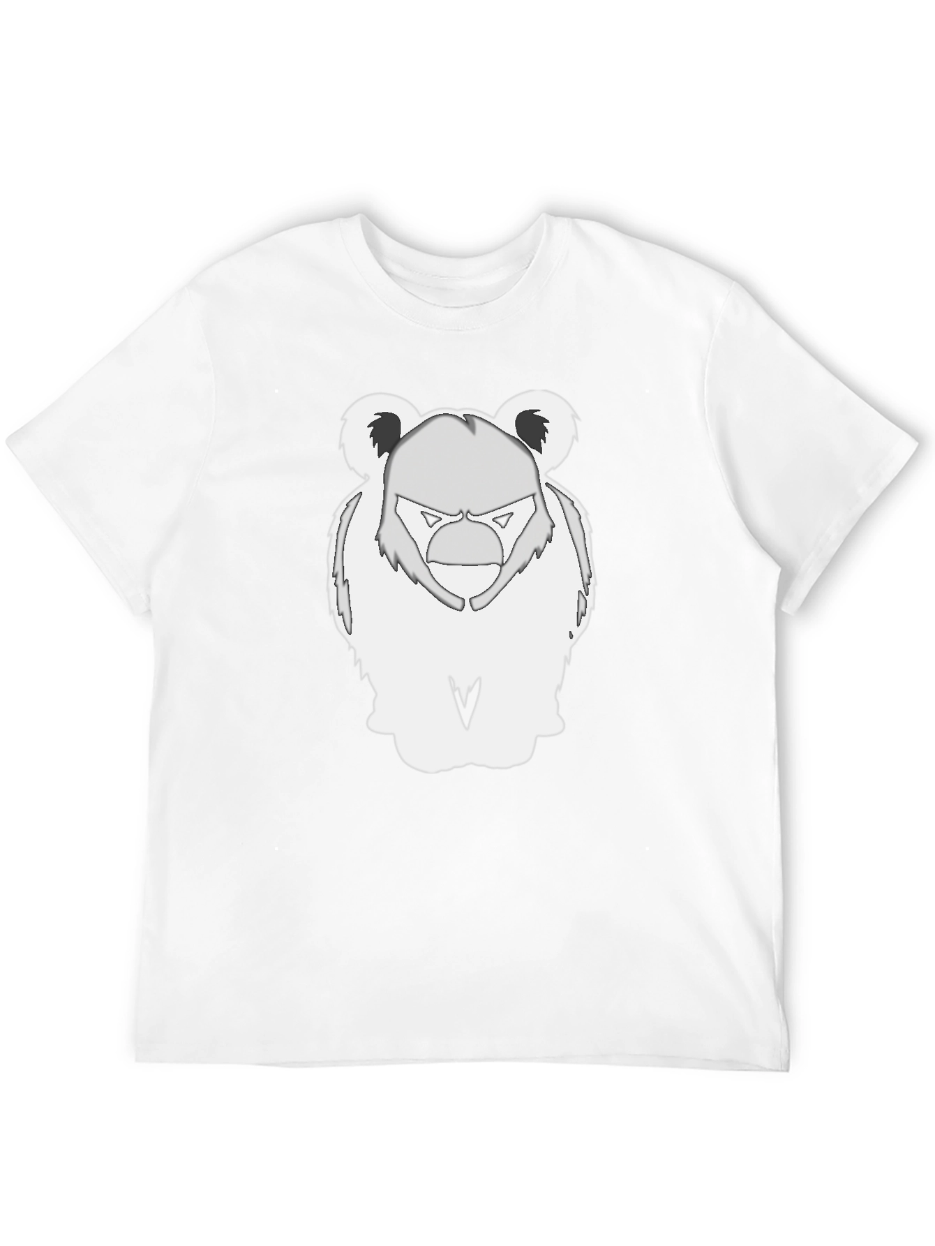 Bear Graphic Tee - Black Cotton Blend T-Shirt