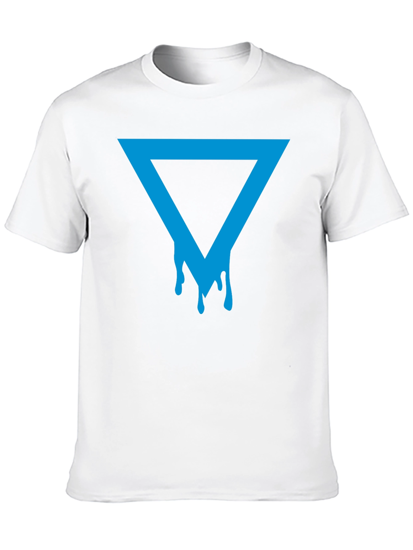 Dripping Triangle Graphic Black T-Shirt