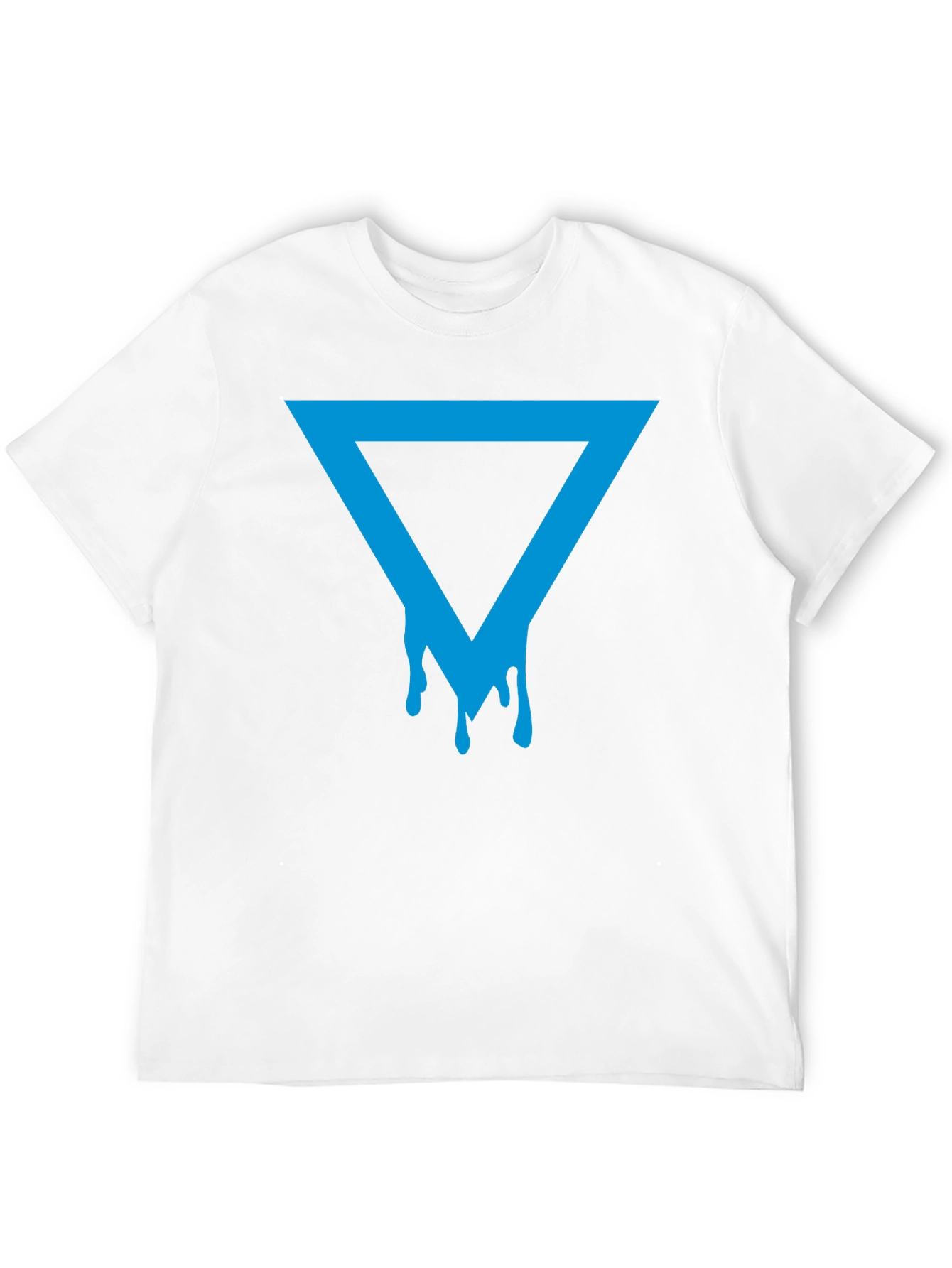 Dripping Triangle Graphic Black T-Shirt
