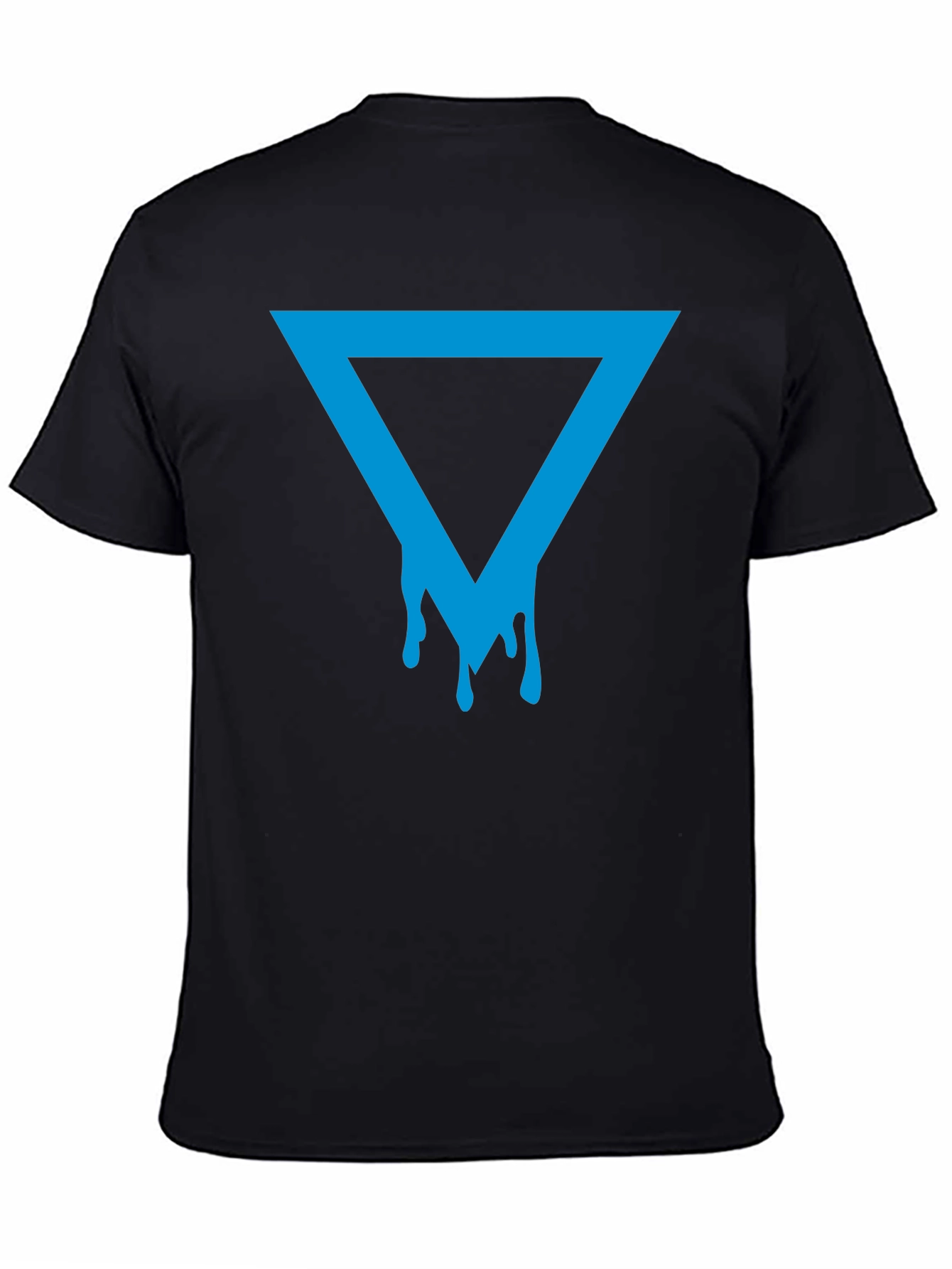 Dripping Triangle Graphic Black T-Shirt