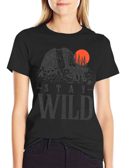 Stay Wild Graphic Tee - Black