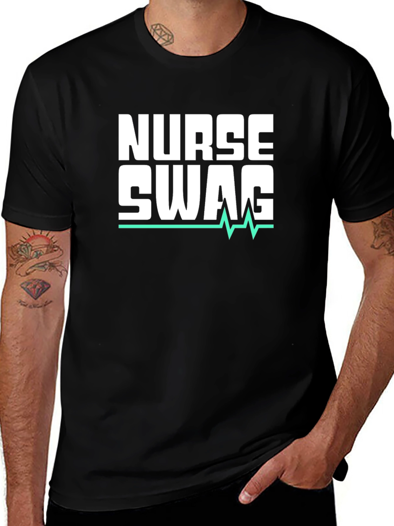 Nurse Swag T-Shirt - Black Graphic Tee