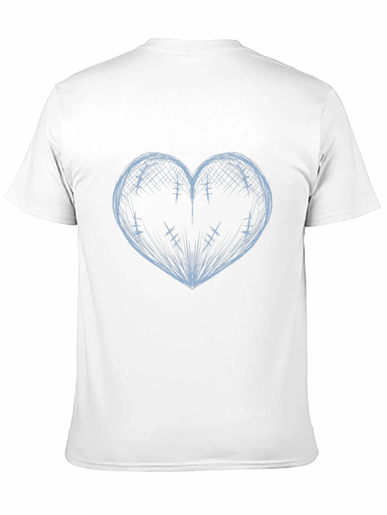 Heart Sketch Black T-Shirt