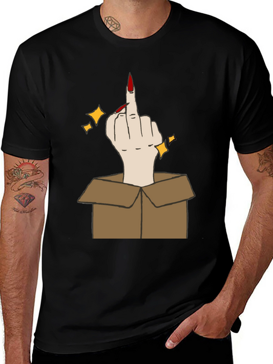 Middle Finger in a Box Graphic Tee