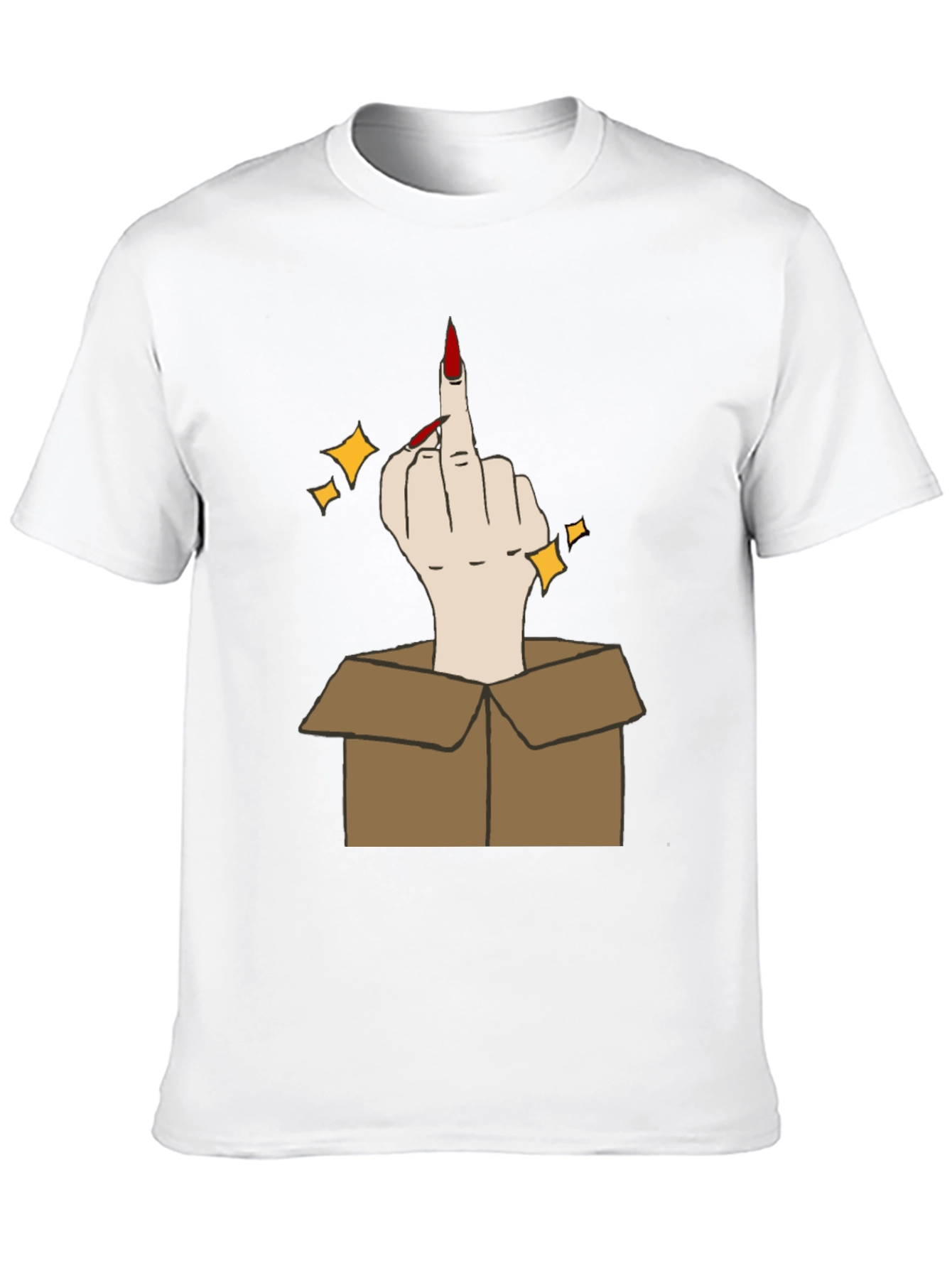 Middle Finger in a Box Graphic Tee