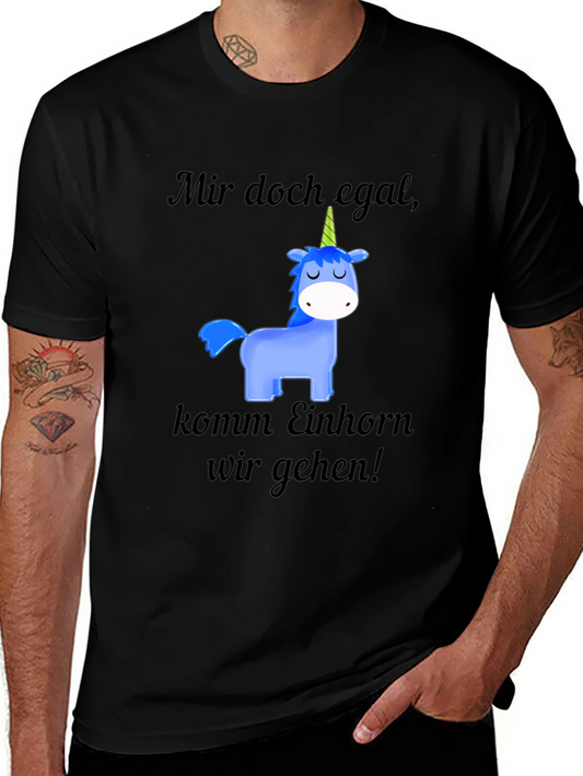 Unicorn Graphic T-Shirt - Mens Black Tee