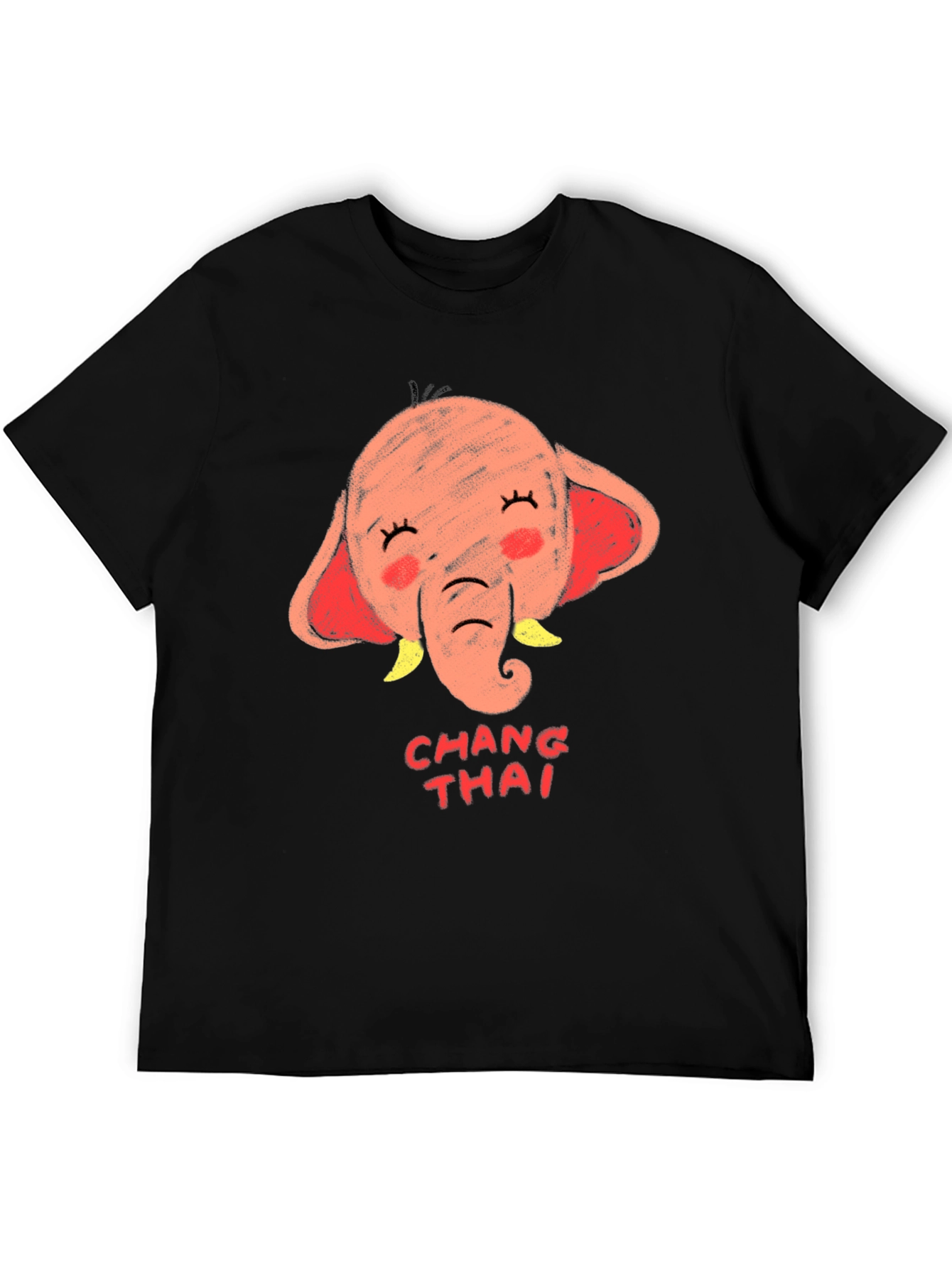 Chang Thai Elephant Graphic Tee - Unisex Black T-Shirt