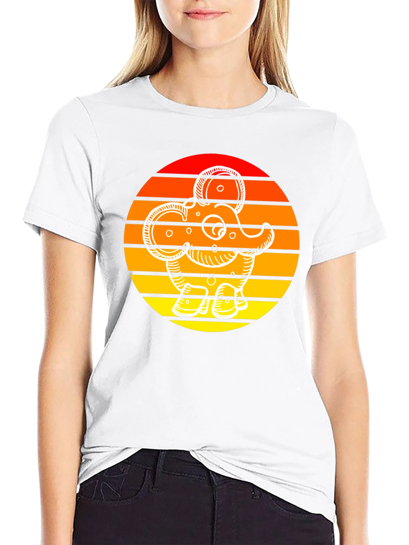 Retro Elephant Sunset Tee
