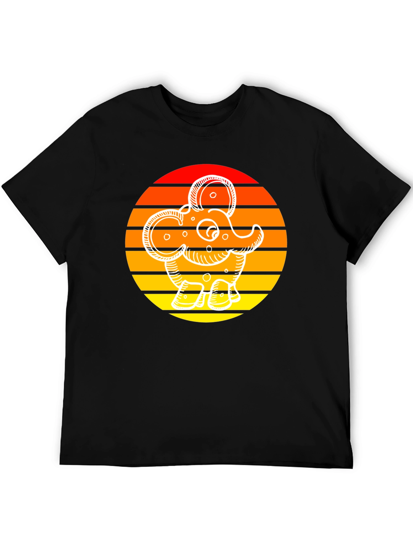 Retro Elephant Sunset Tee