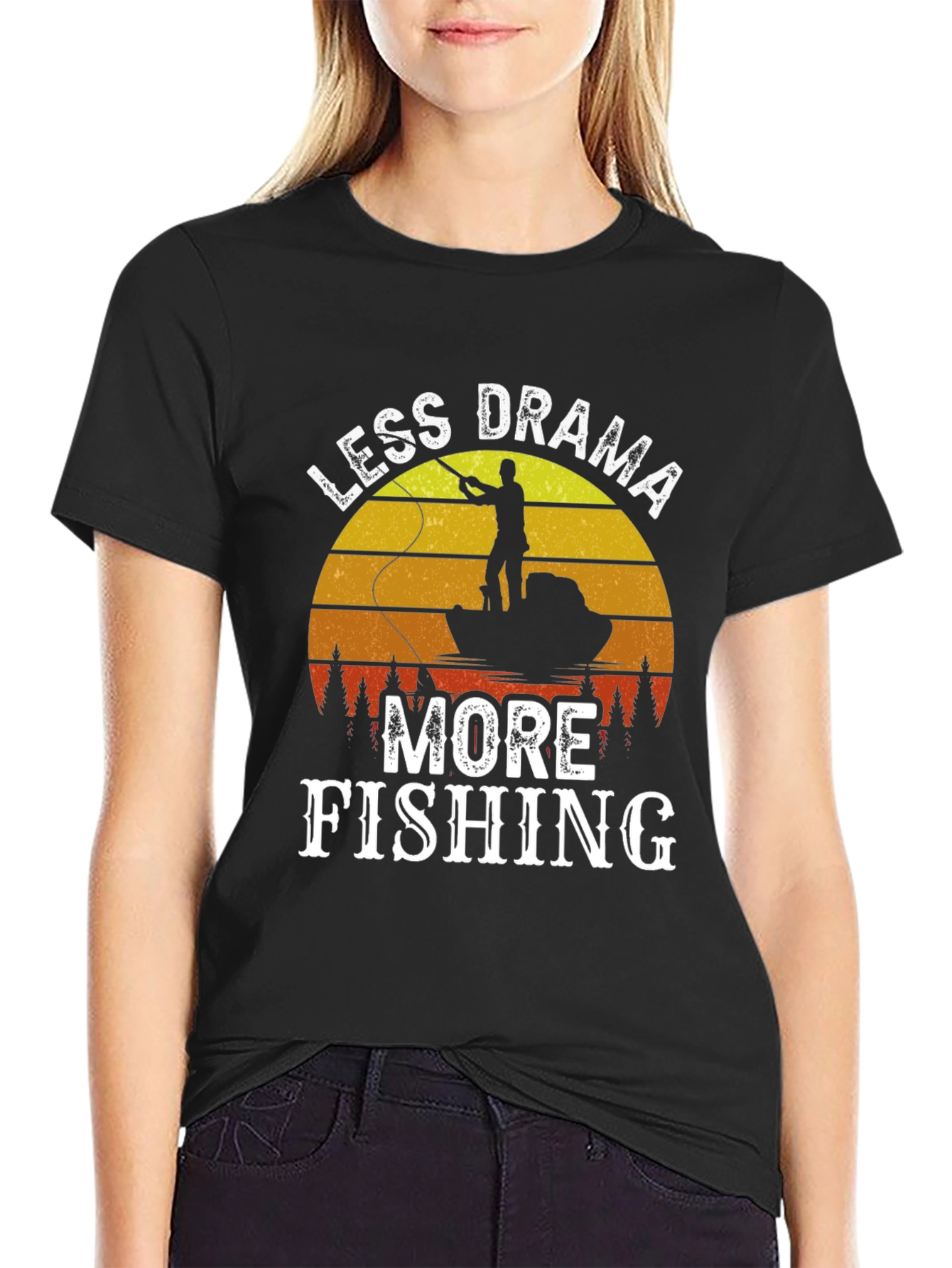 Less Drama More Fishing T-Shirt