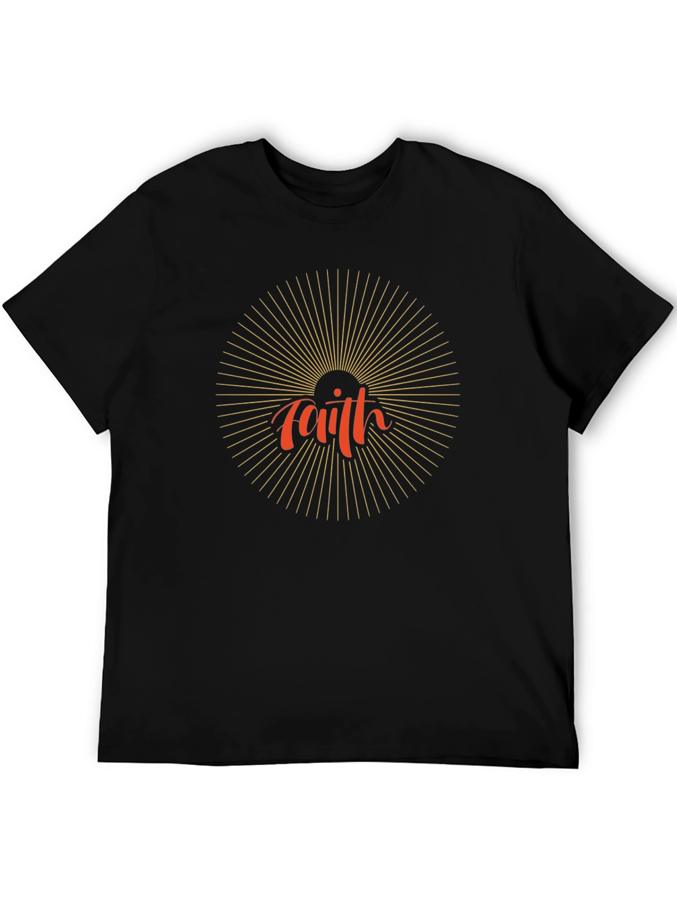 Faith Graphic Tee - Black Crew Neck T-Shirt