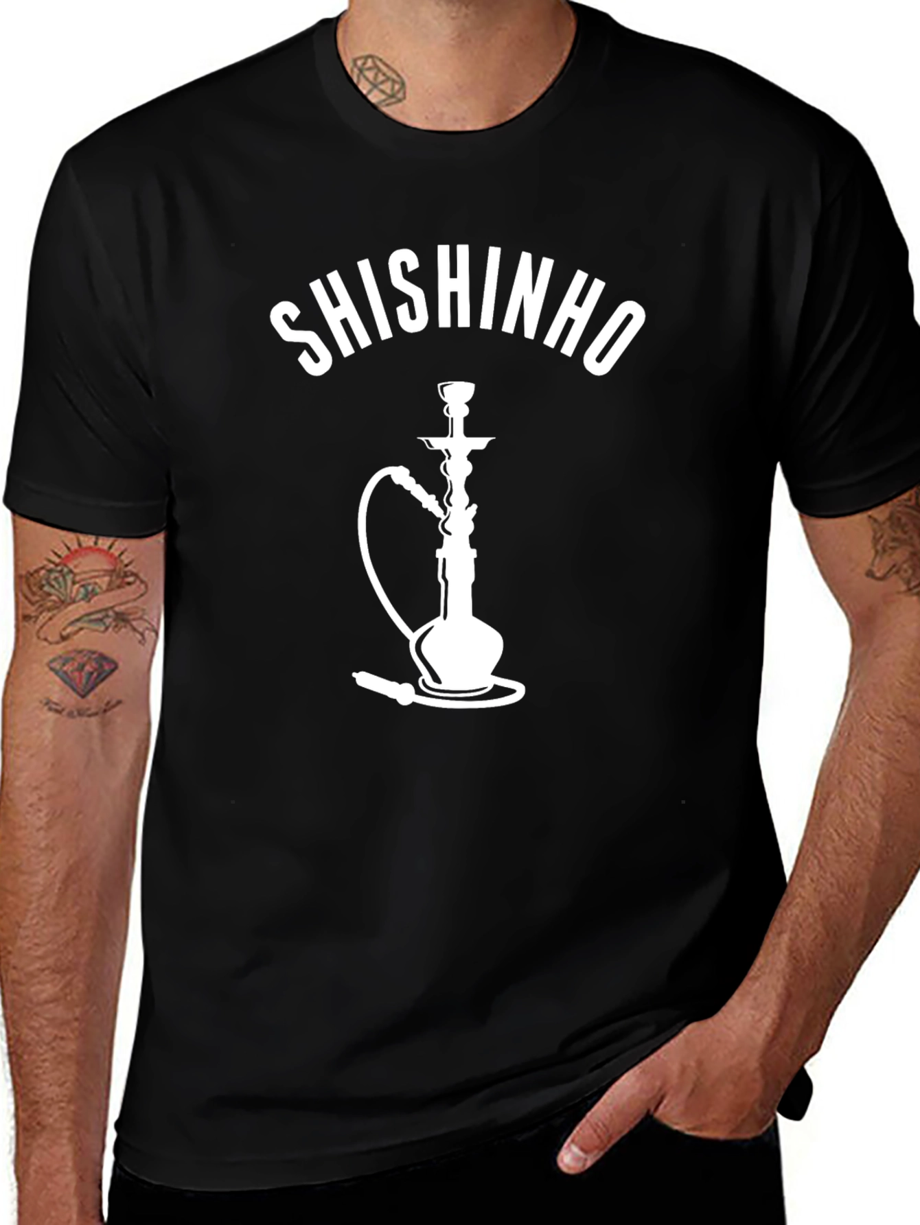 Shishinho Black Graphic Tee