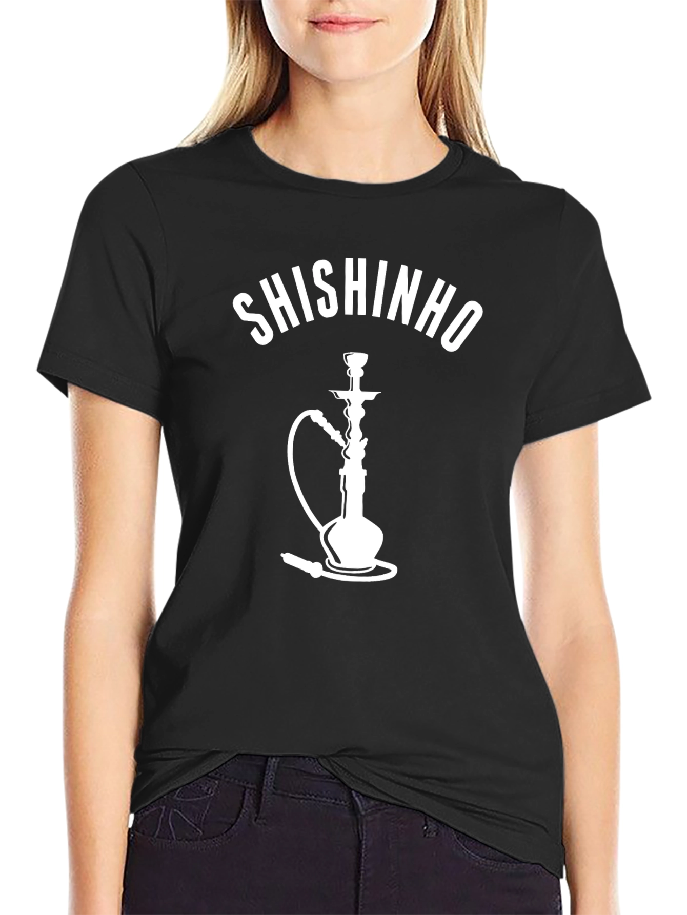 Shishinho Black Graphic Tee