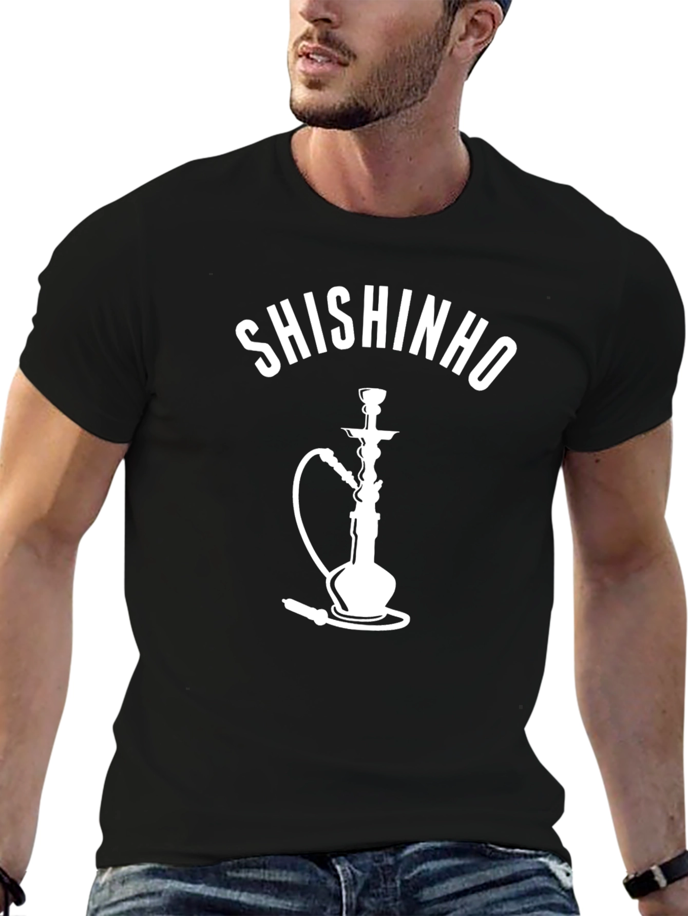 Shishinho Black Graphic Tee