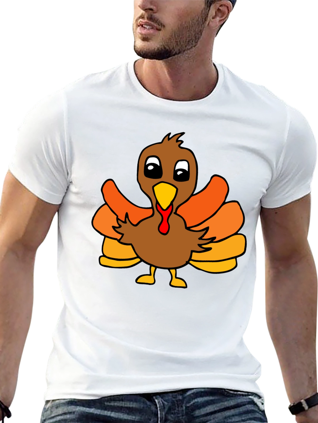 Thanksgiving Turkey Graphic Tee - Black Unisex T-Shirt