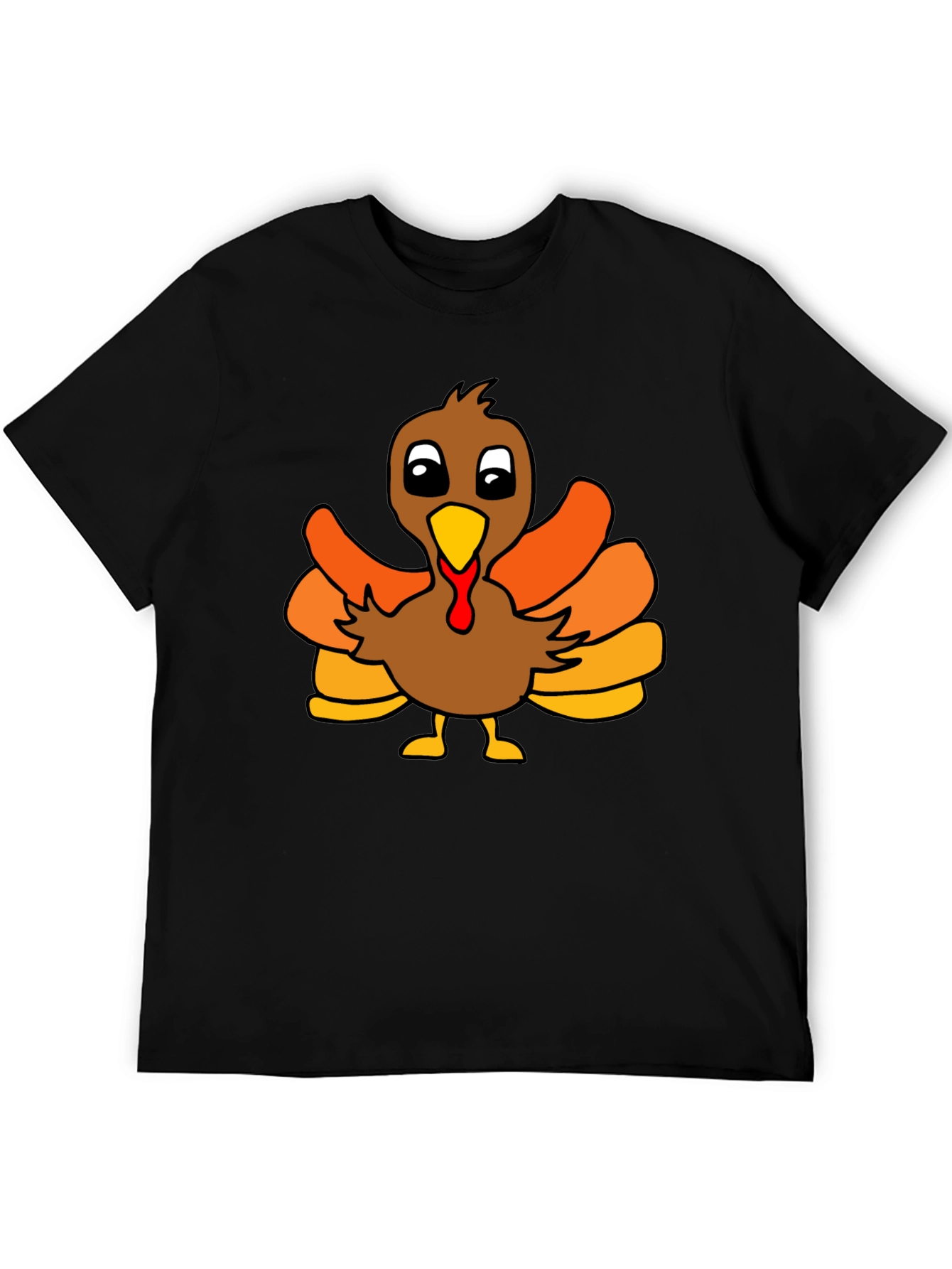 Thanksgiving Turkey Graphic Tee - Black Unisex T-Shirt