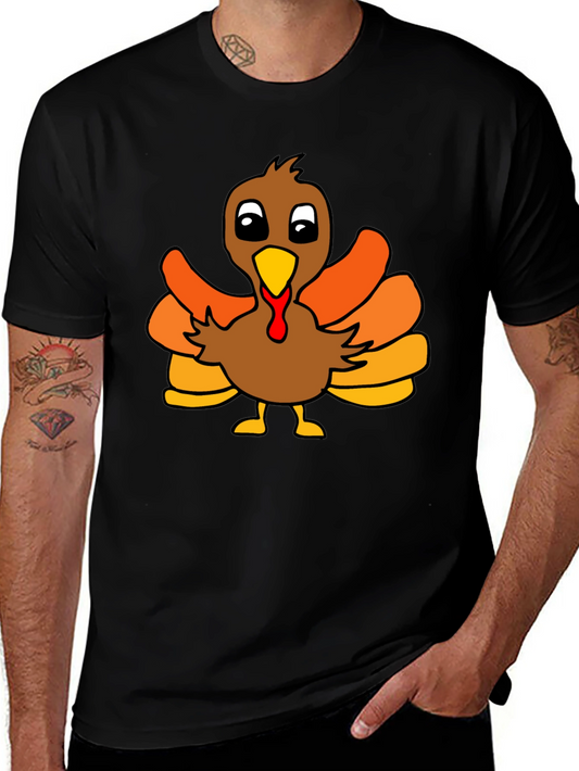 Thanksgiving Turkey Graphic Tee - Black Unisex T-Shirt