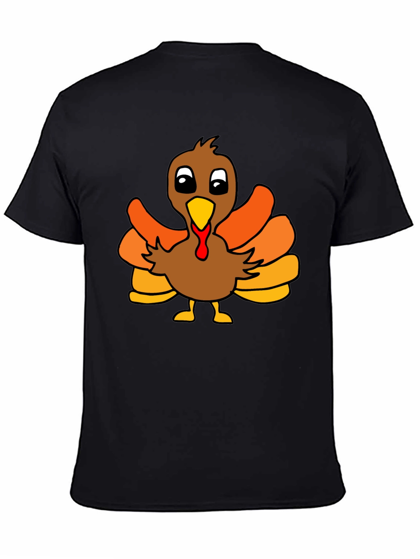 Thanksgiving Turkey Graphic Tee - Black Unisex T-Shirt