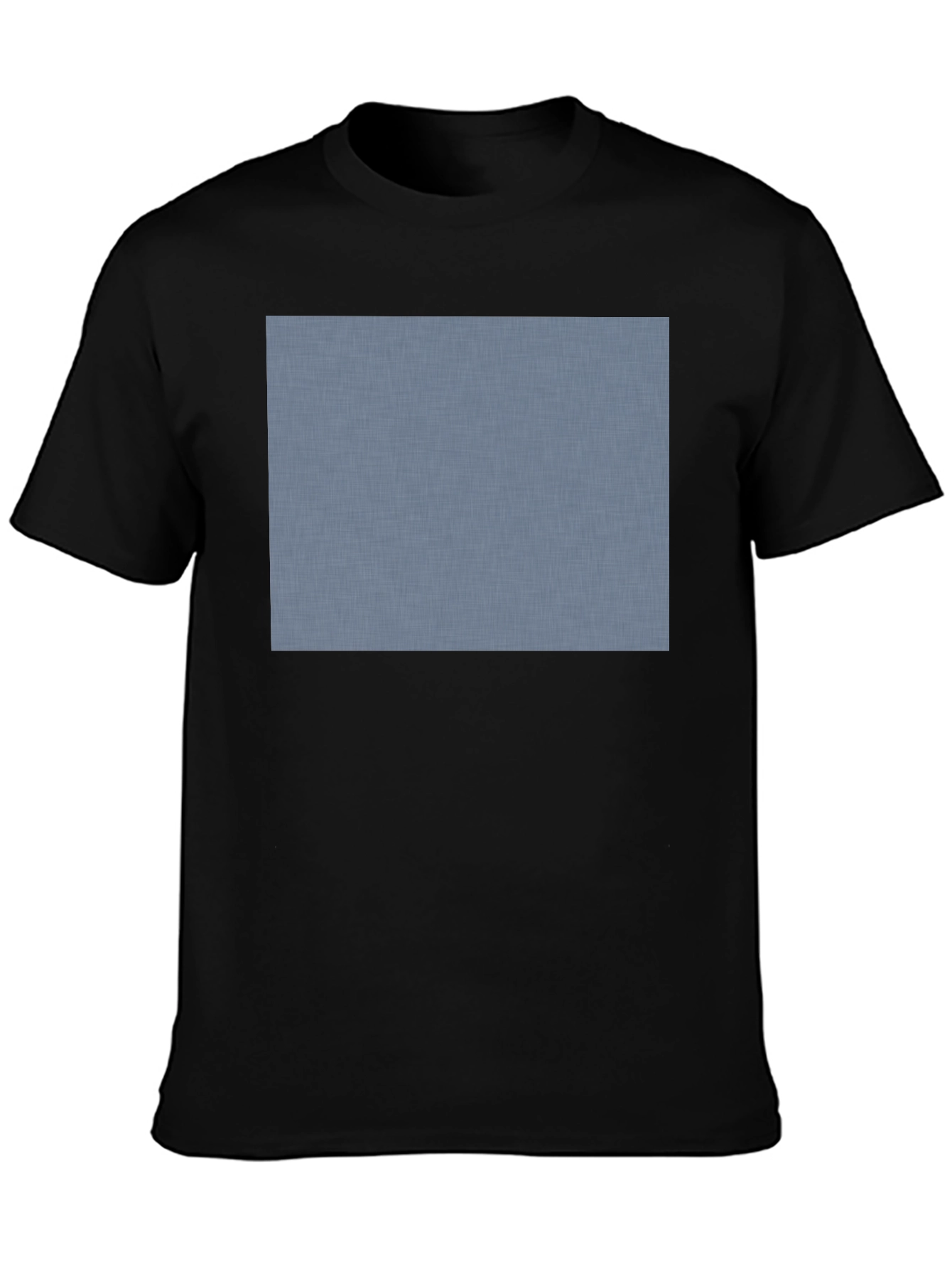Classic Black Crew Neck T-Shirt with Custom Print Area