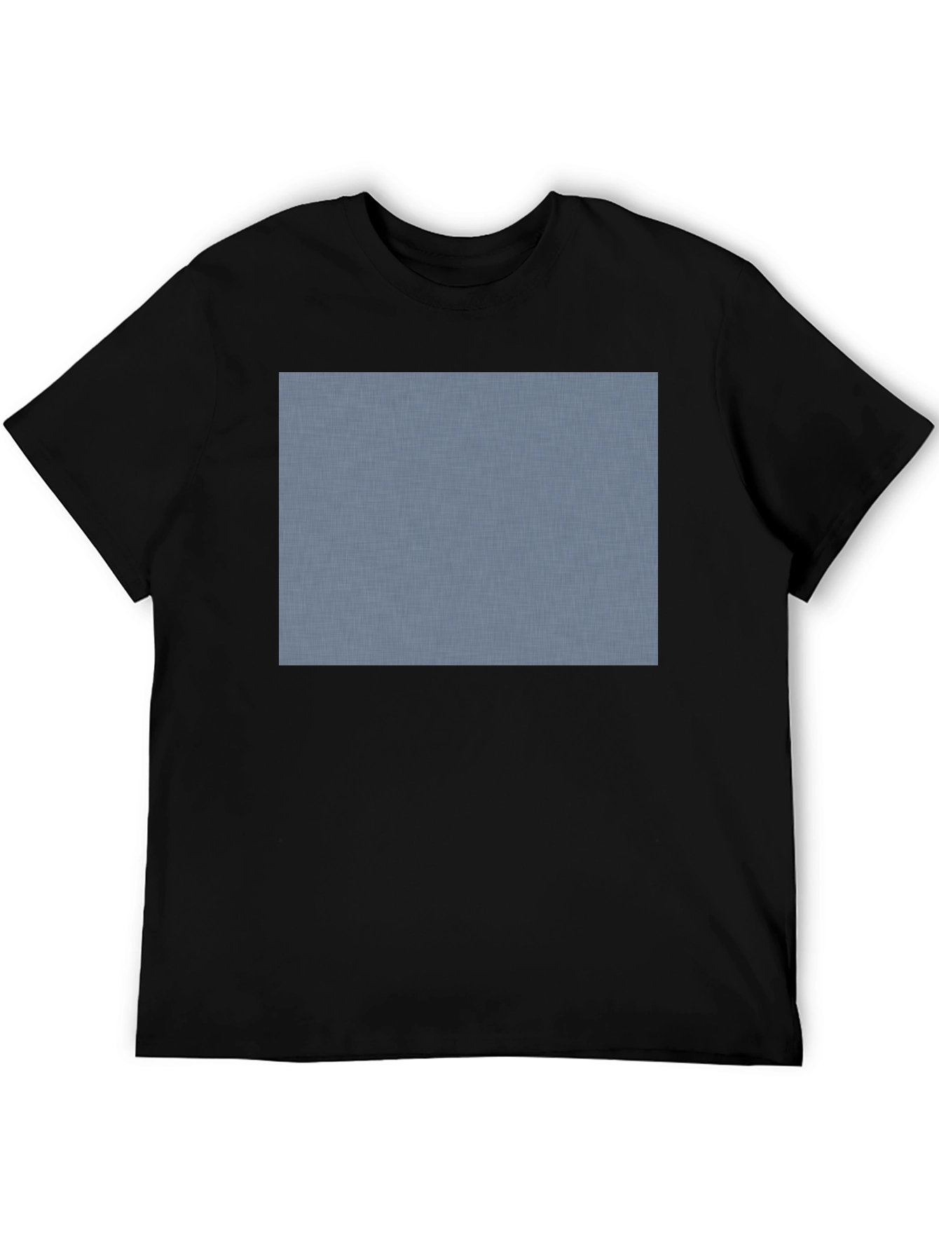 Classic Black Crew Neck T-Shirt with Custom Print Area