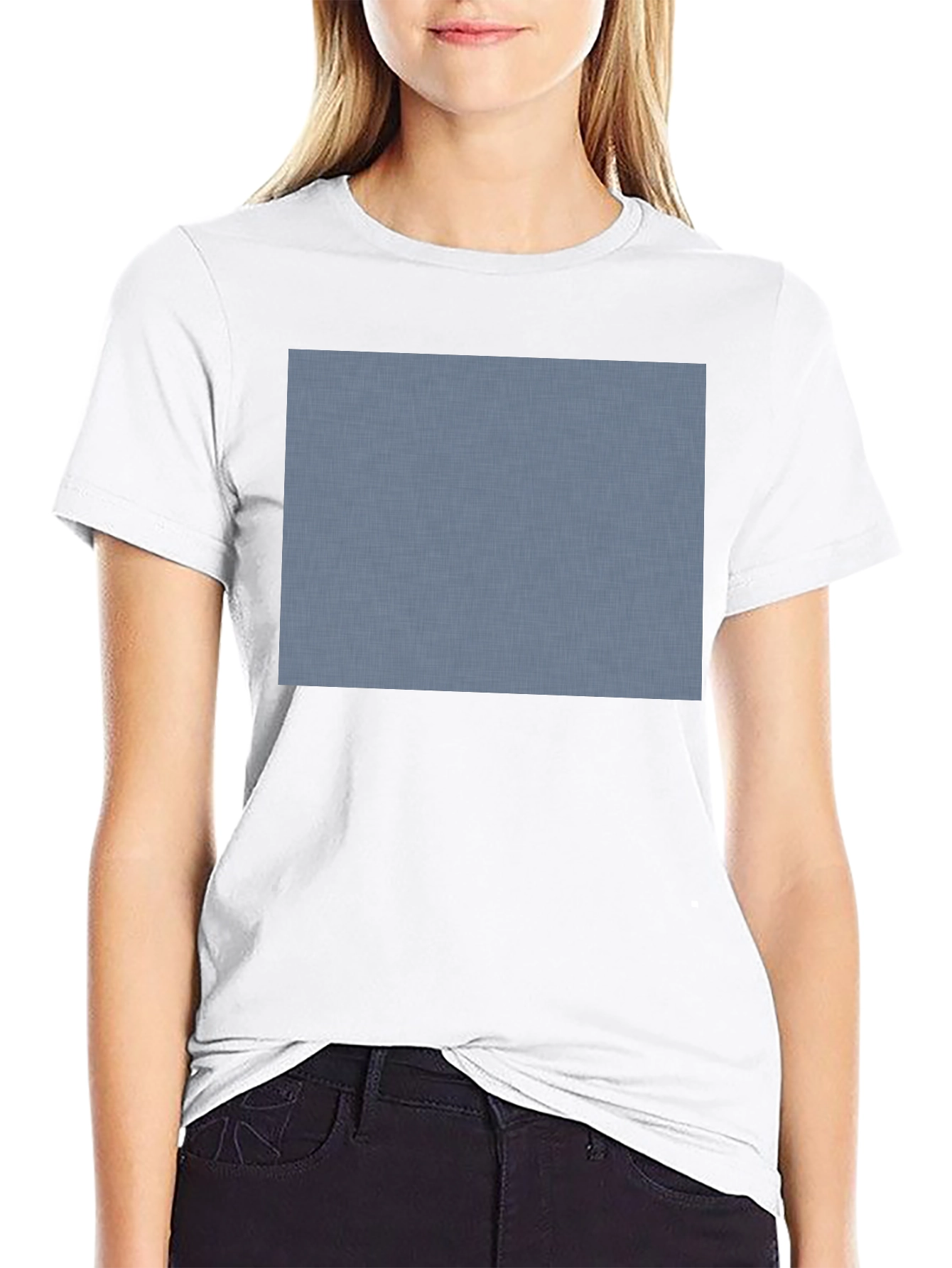 Classic Black Crew Neck T-Shirt with Custom Print Area