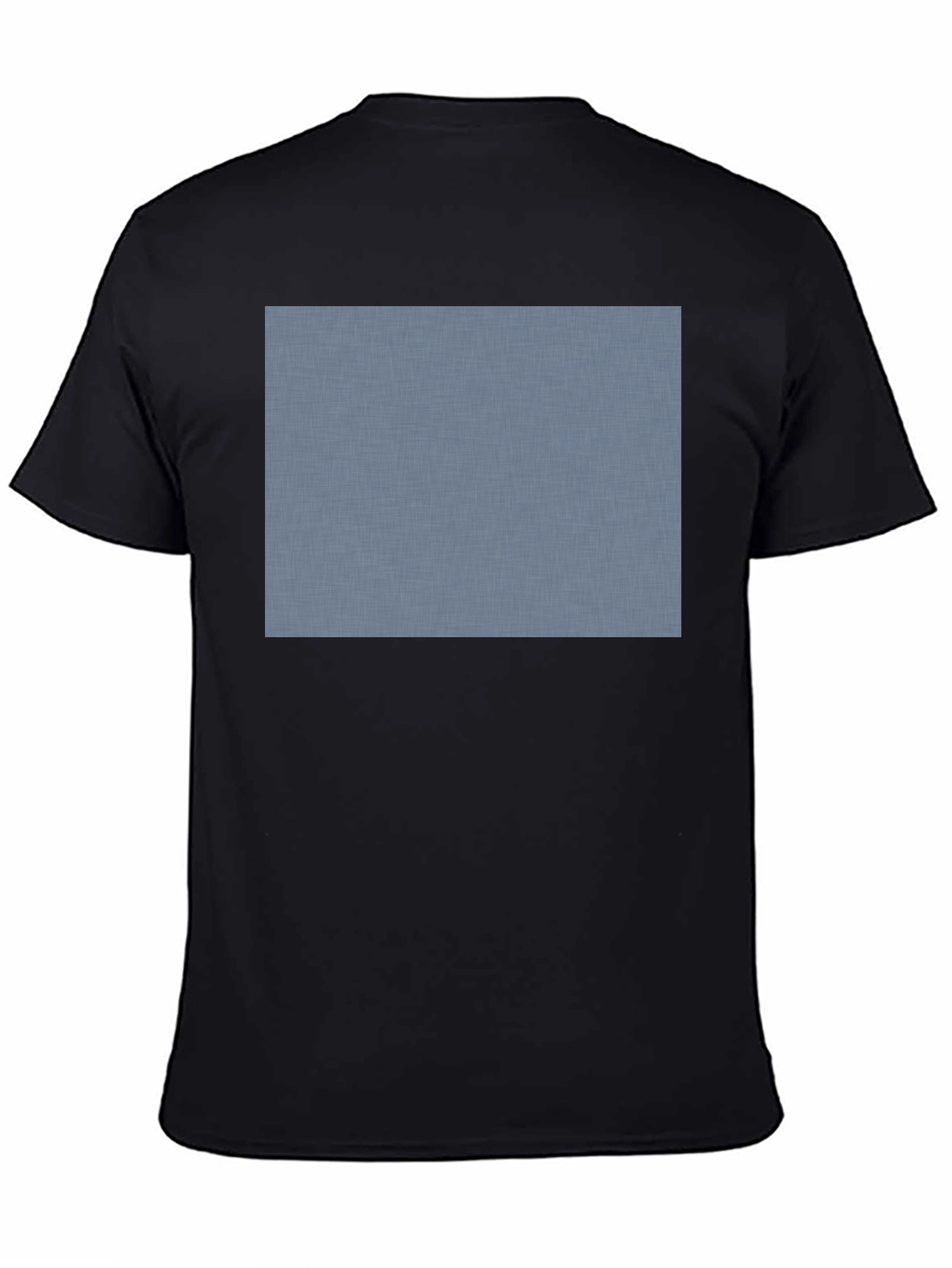 Classic Black Crew Neck T-Shirt with Custom Print Area
