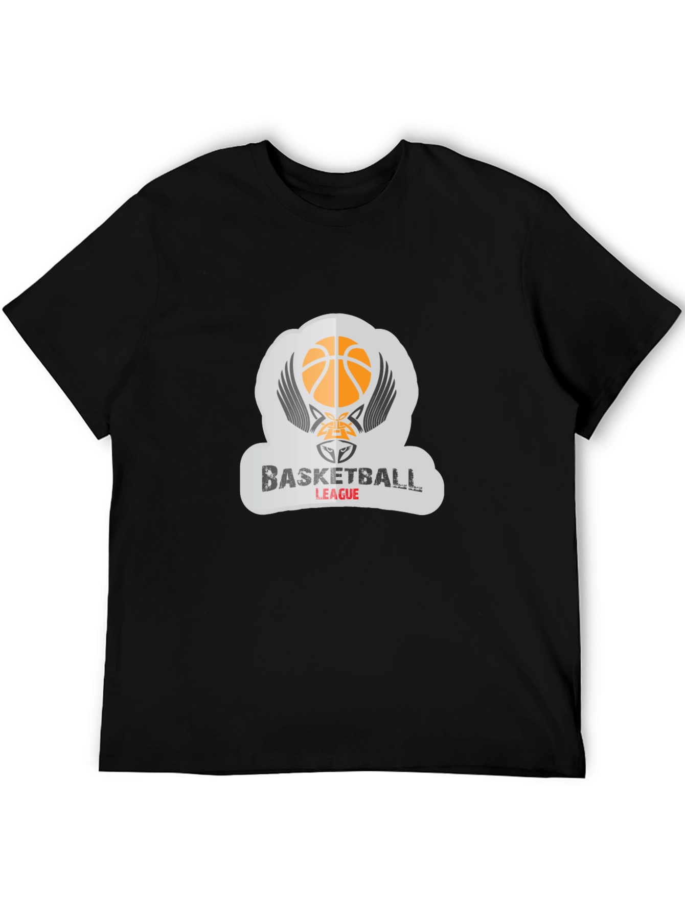 Basketball League Graphic Tee - Stylish Black T-Shirt