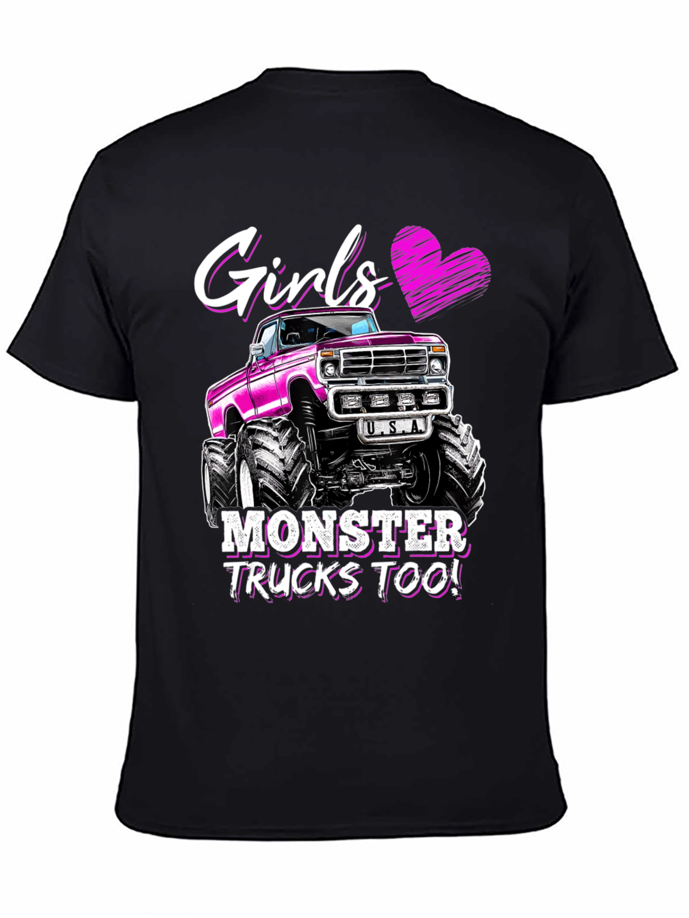Girls Love Monster Trucks T-Shirt