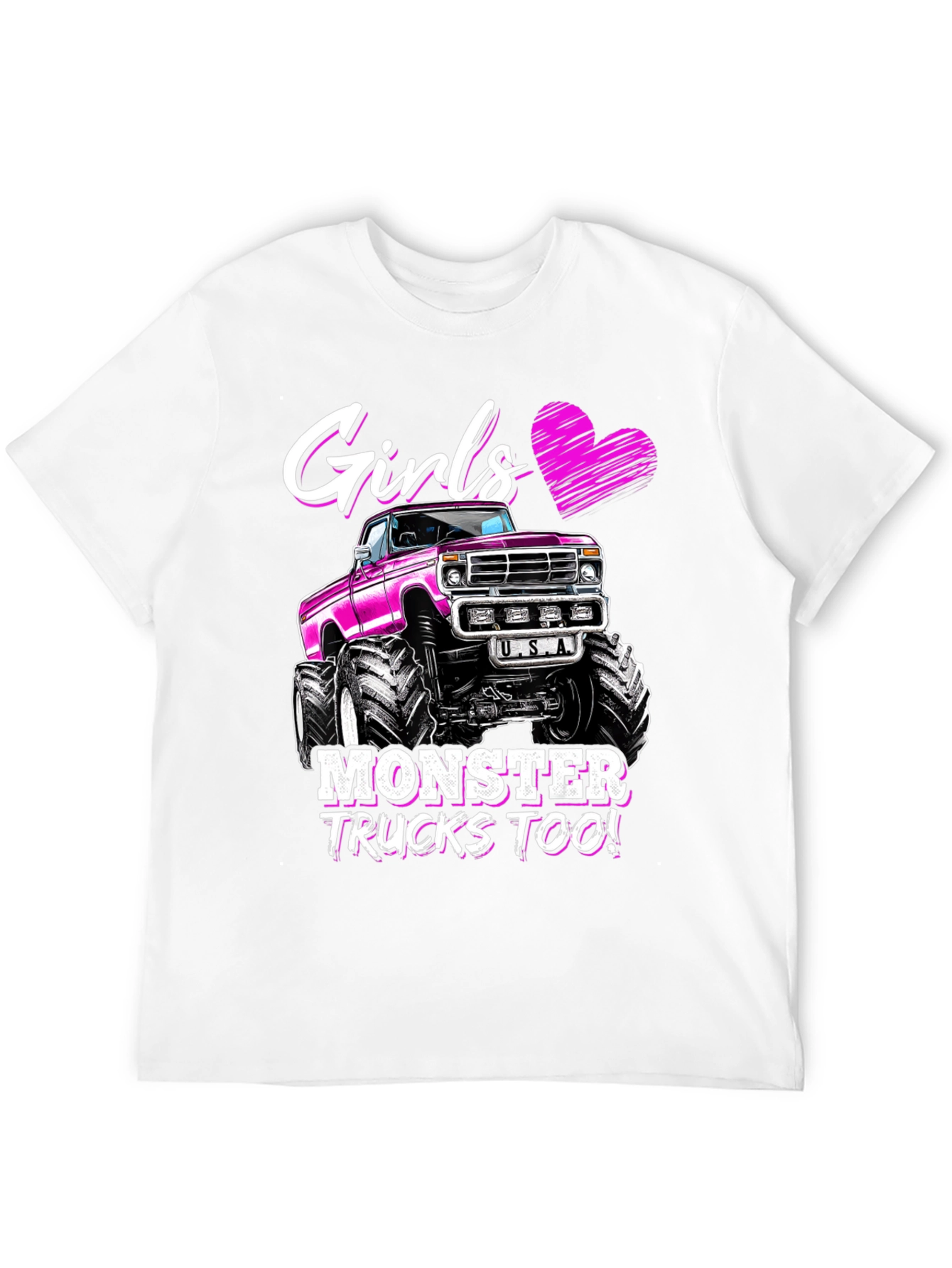 Girls Love Monster Trucks T-Shirt