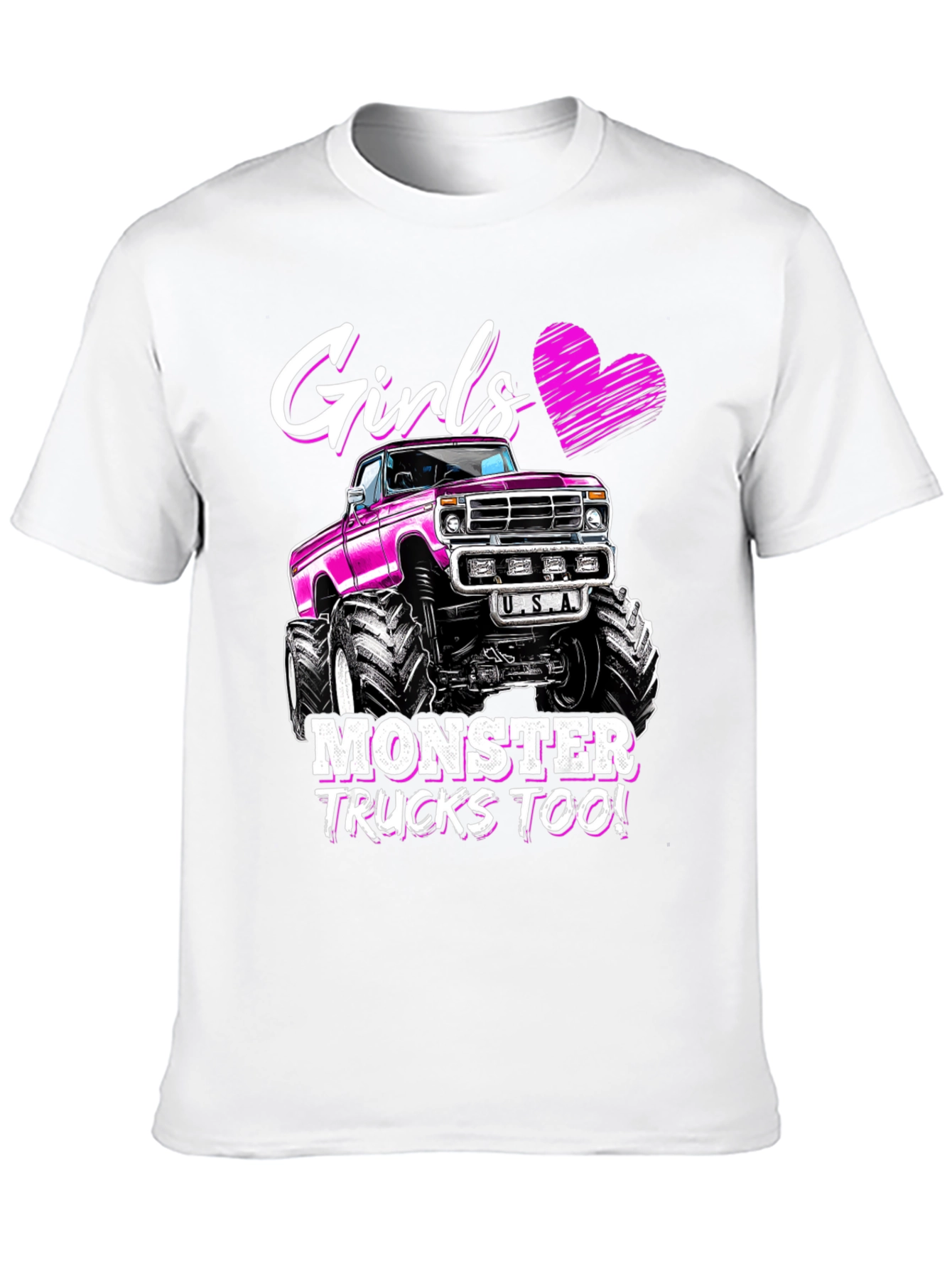 Girls Love Monster Trucks T-Shirt