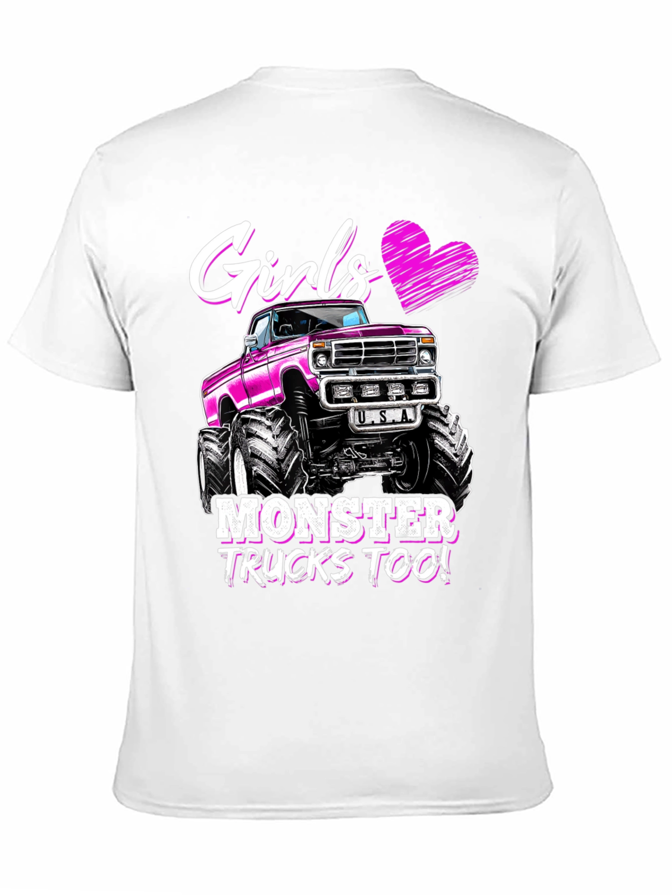 Girls Love Monster Trucks T-Shirt