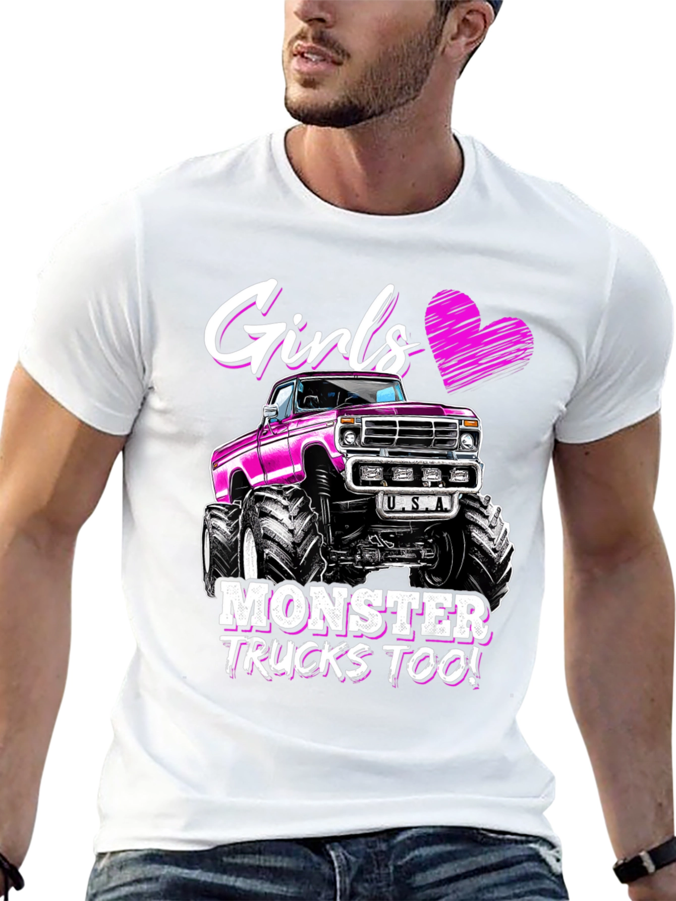 Girls Love Monster Trucks T-Shirt