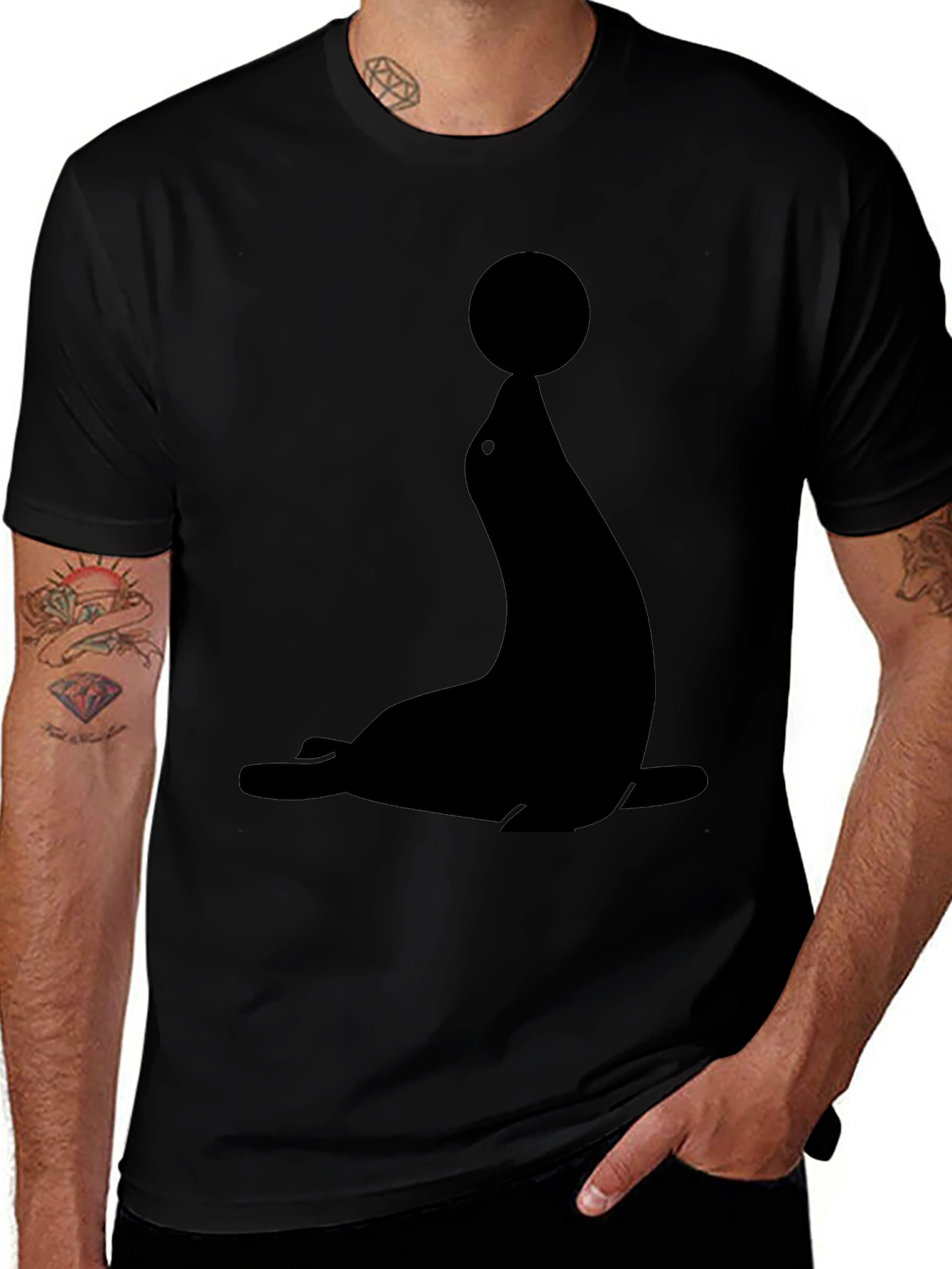 Seal Balancing Ball Graphic T-Shirt