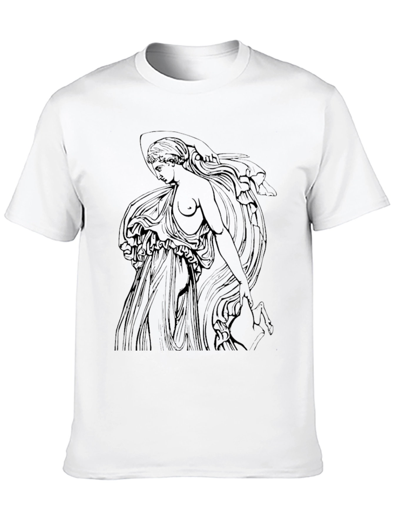 Classical Figure Graphic Black T-Shirt
