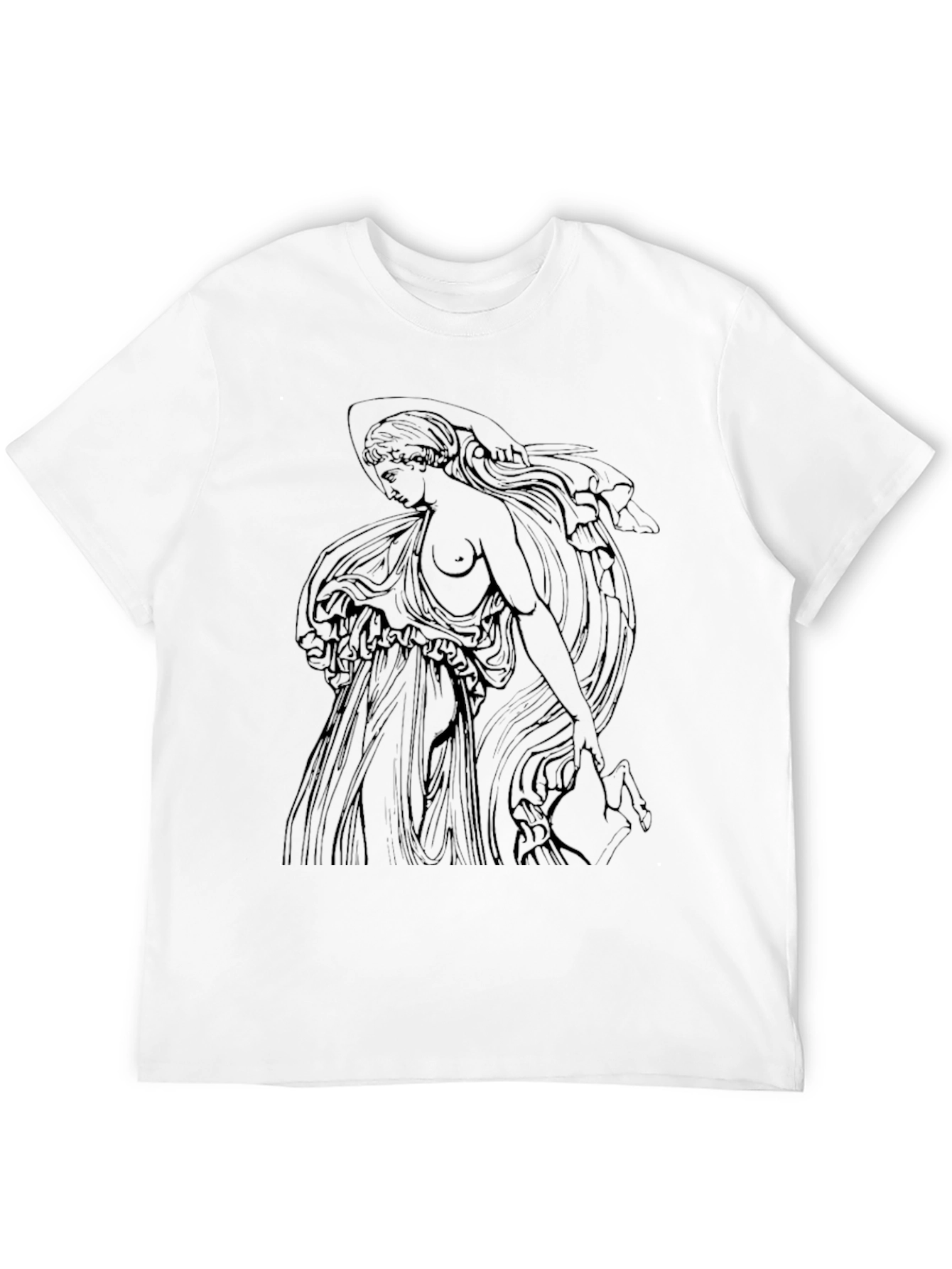 Classical Figure Graphic Black T-Shirt