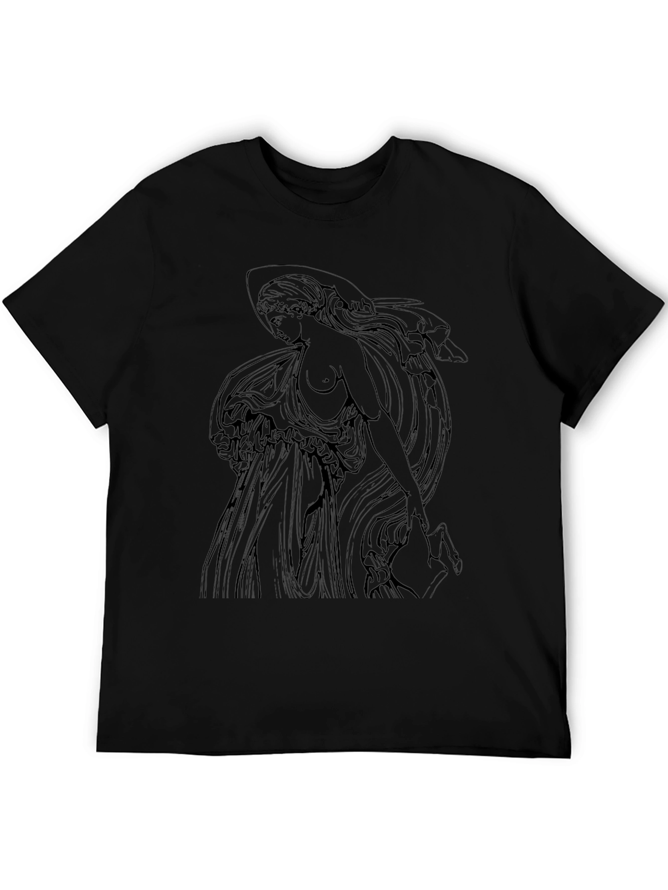 Classical Figure Graphic Black T-Shirt