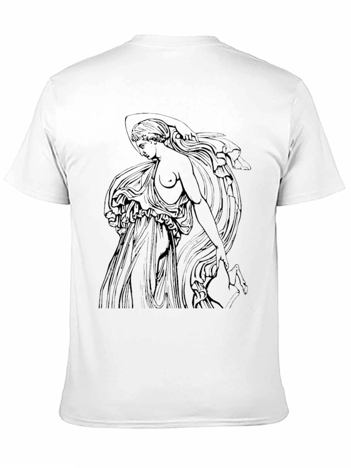 Classical Figure Graphic Black T-Shirt