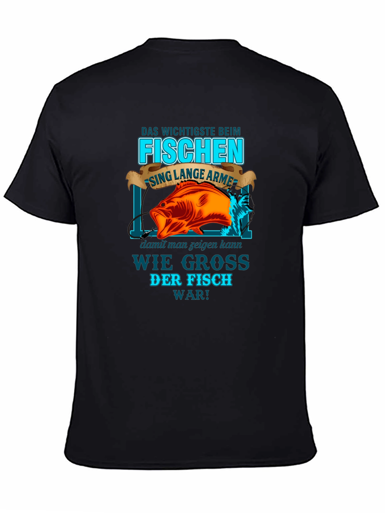 Funny Fishing T-Shirt - The Fish Was This Big!