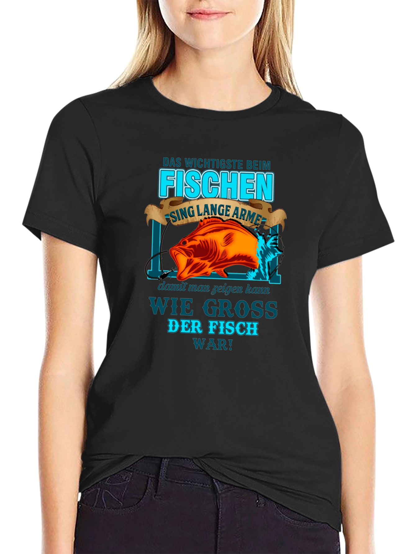 Funny Fishing T-Shirt - The Fish Was This Big!