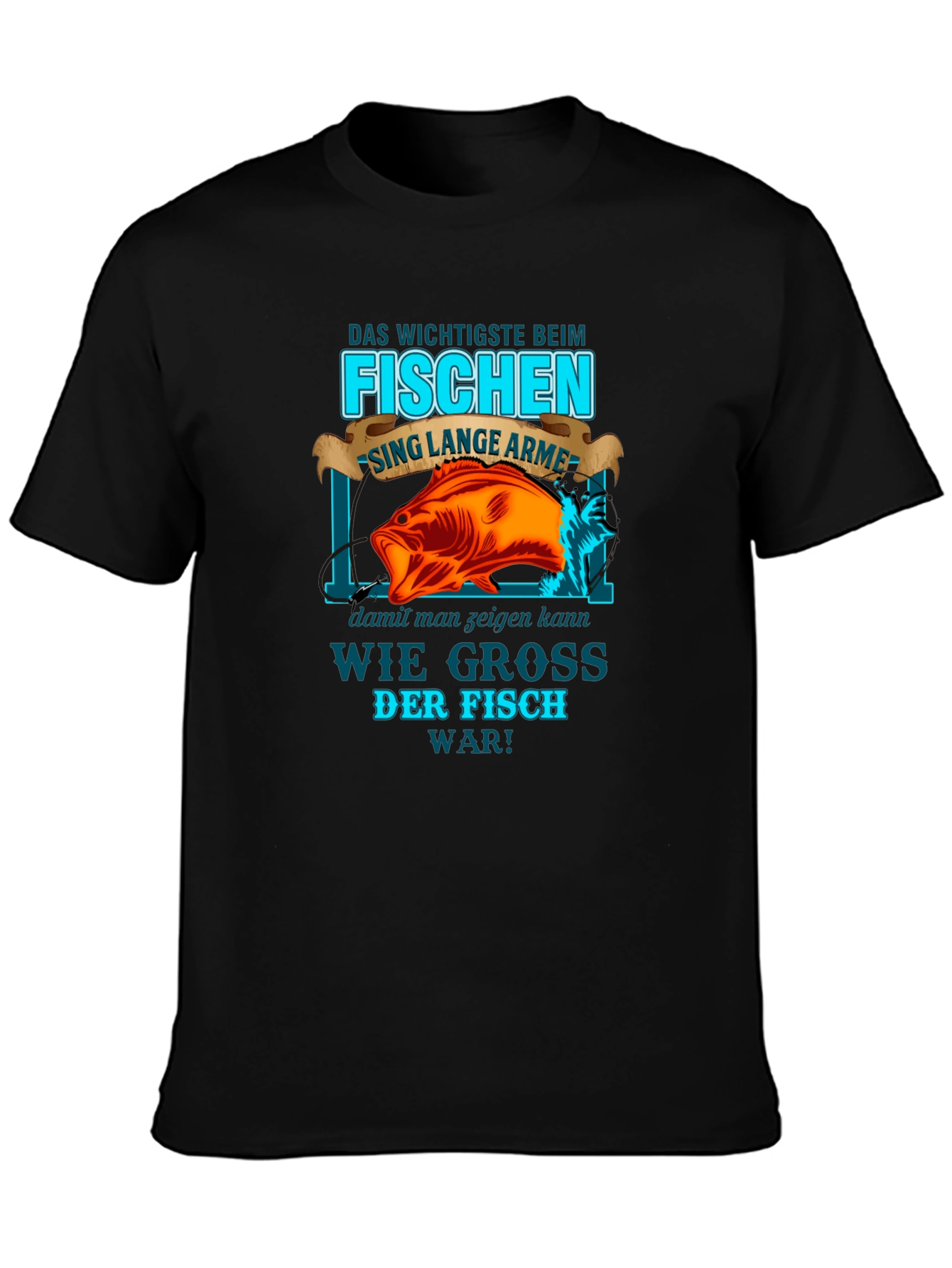 Funny Fishing T-Shirt - The Fish Was This Big!