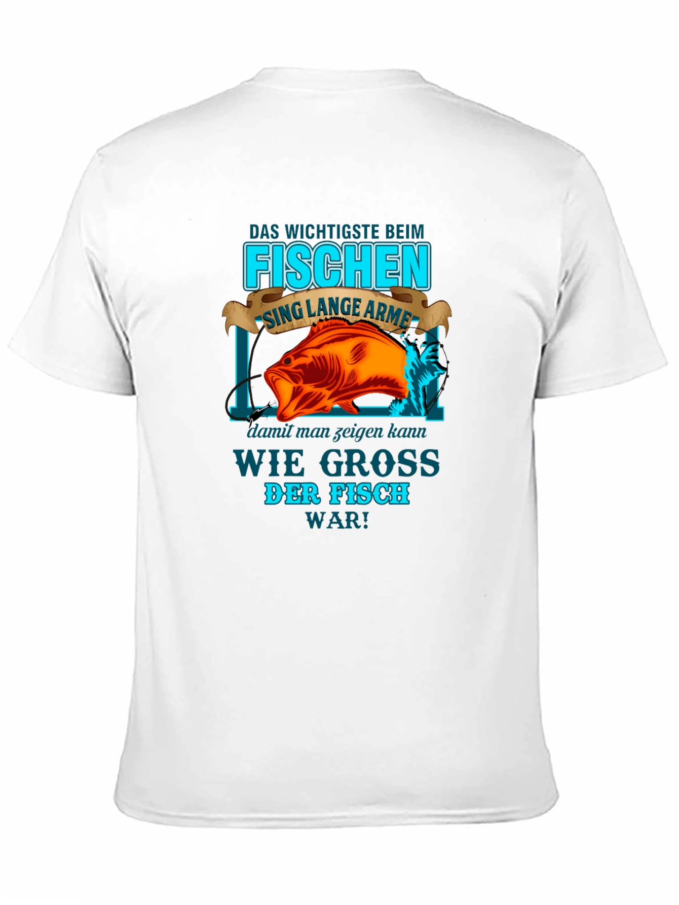 Funny Fishing T-Shirt - The Fish Was This Big!