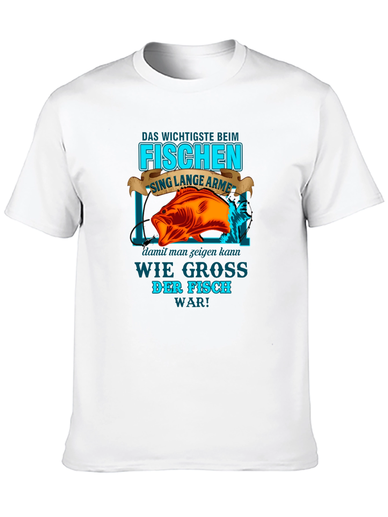 Funny Fishing T-Shirt - The Fish Was This Big!